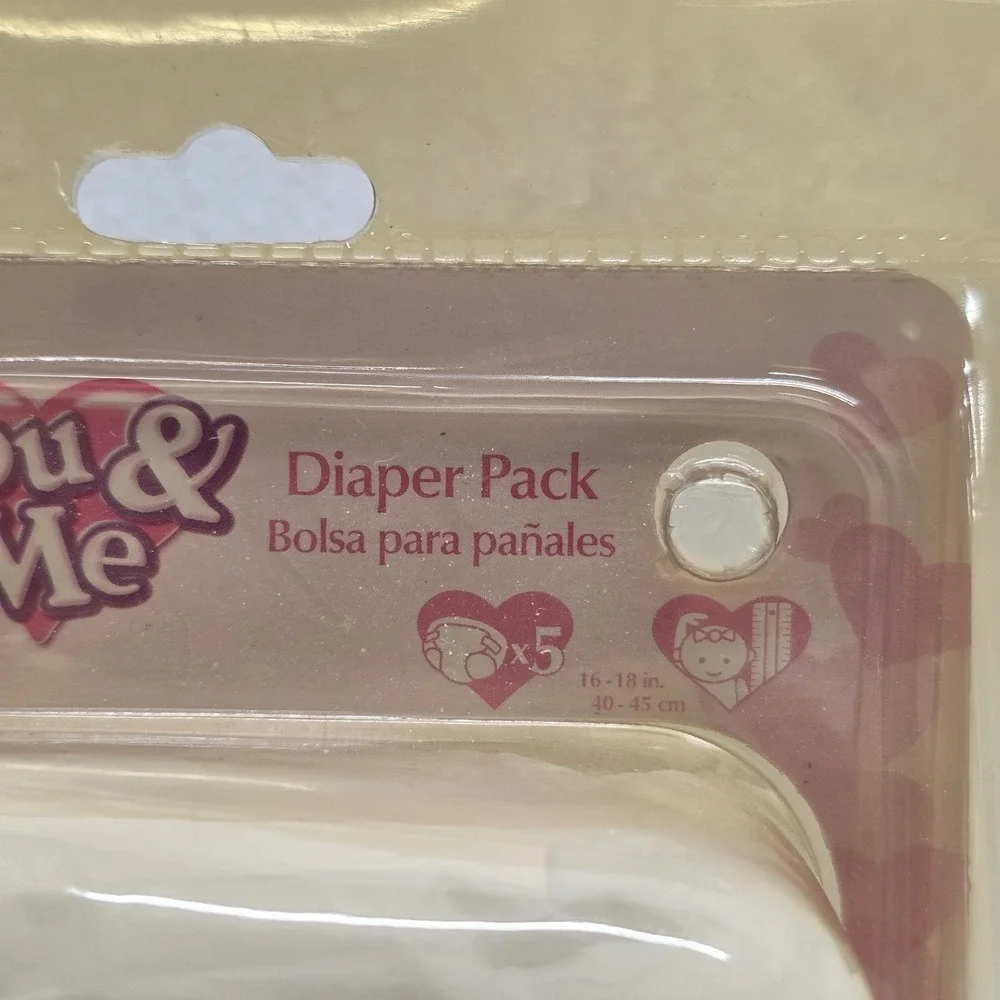 Toys R Us You & Me 2008 Baby Doll Diapers Set of 5 - New